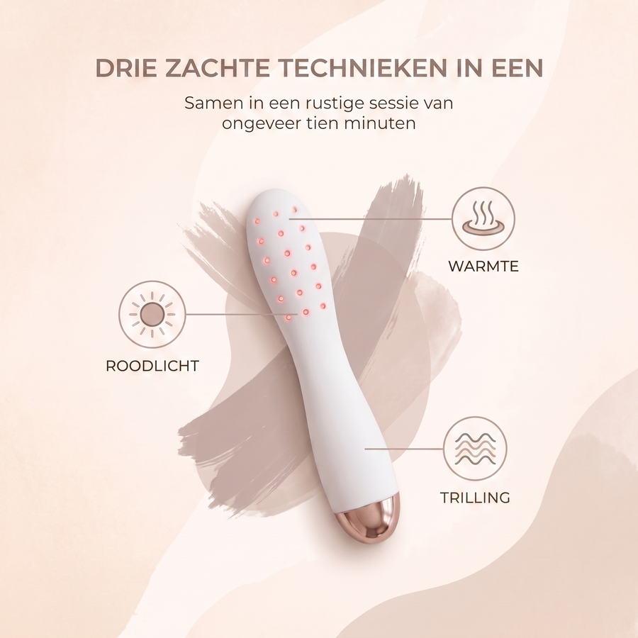 Drie zachte technieken in een: roodlicht, warmte en trilling