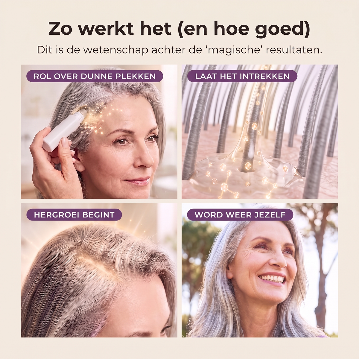 HairBooster+ op de hoofdhuid
